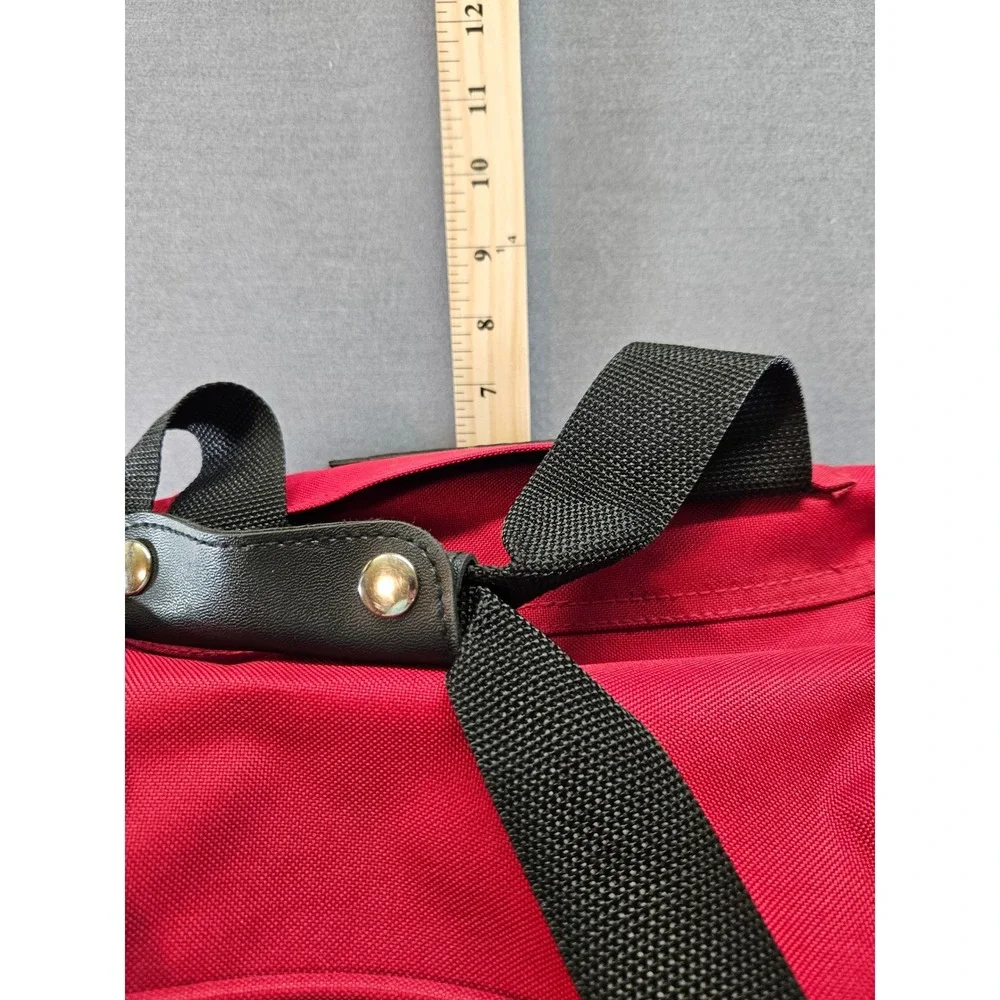 Pierre Cardin Red Canvas Duffel Bag Weekend Travel Gym Carry On (sku 153)